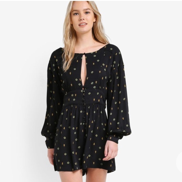 Free People Love Grows Romper Black color - Picture 1 of 8